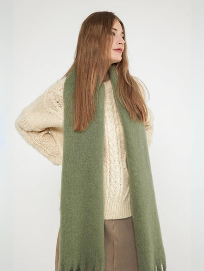 Catalog Tassel Blanket Scarf - Sage