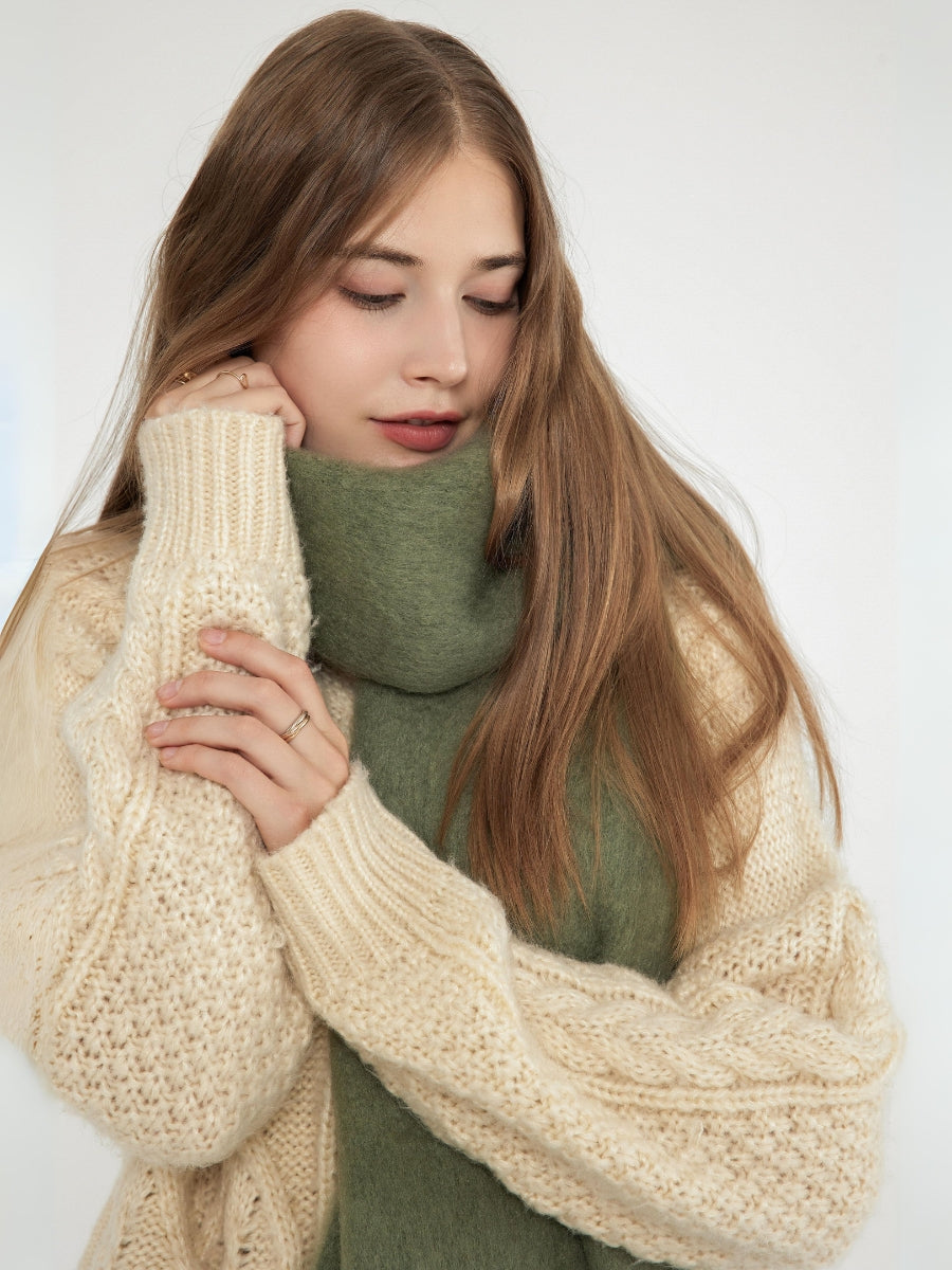 Catalog Tassel Blanket Scarf - Sage