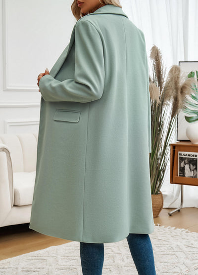 Adri Longline Pocketed Coat - Sage