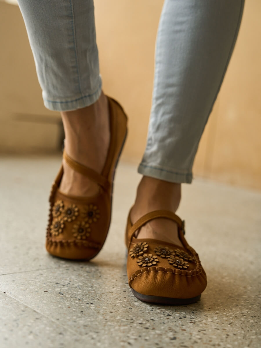 Rumour Has It | Daisy Leisure Leather Loafer - tan