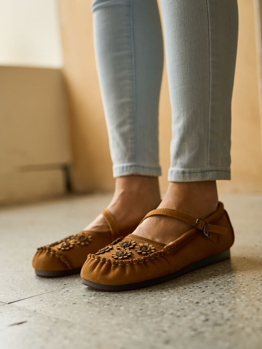 Rumour Has It | Daisy Leisure Leather Loafer - tan