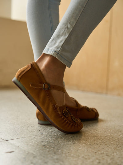 Rumour Has It | Daisy Leisure Leather Loafer - tan