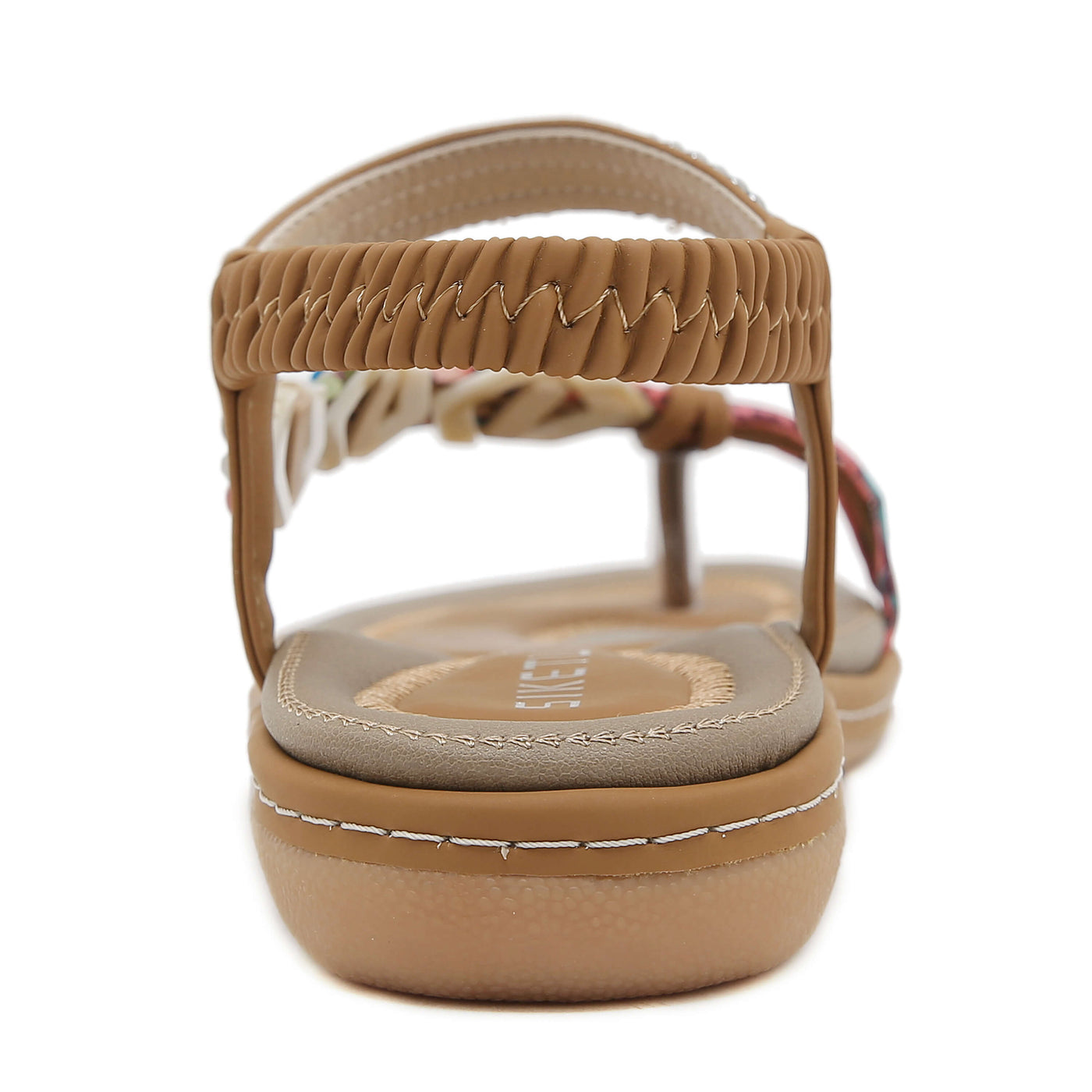 Siketu | Abbie Beaded Boho Thong Sandal - tan