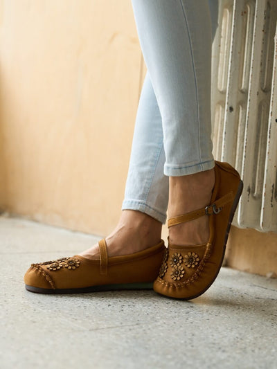 Rumour Has It | Daisy Leisure Leather Loafer - tan