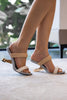 Jady Rose | Vickie Strap Leather Heels - Grey