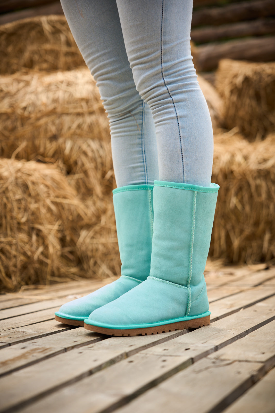 SMAIBULUN Ugg | Classic Suede Mid-Length boots - Turquoise