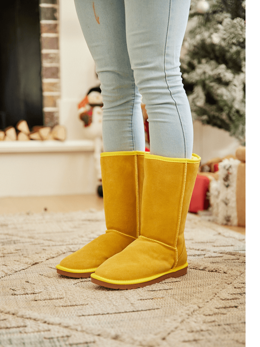 SMAIBULUN Ugg | Classic Suede Mid-Length boots - Yellow