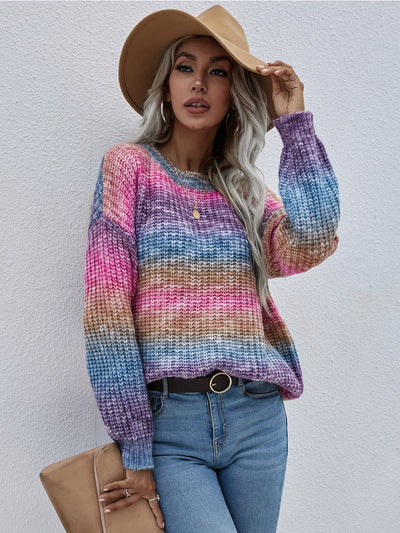 Smaibulun | Tie-Dye Bat-Sleeve Sweater - Pink
