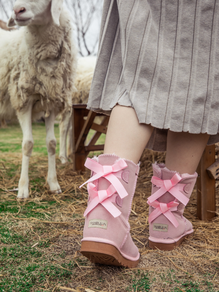 Shop Pink Ribbon Bow UGGs Boots for Women – SMAIBULUN