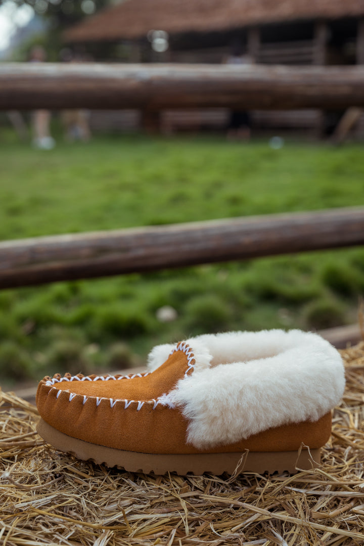 UGG Wool Lined Suede Tasman Slipper Moccasins