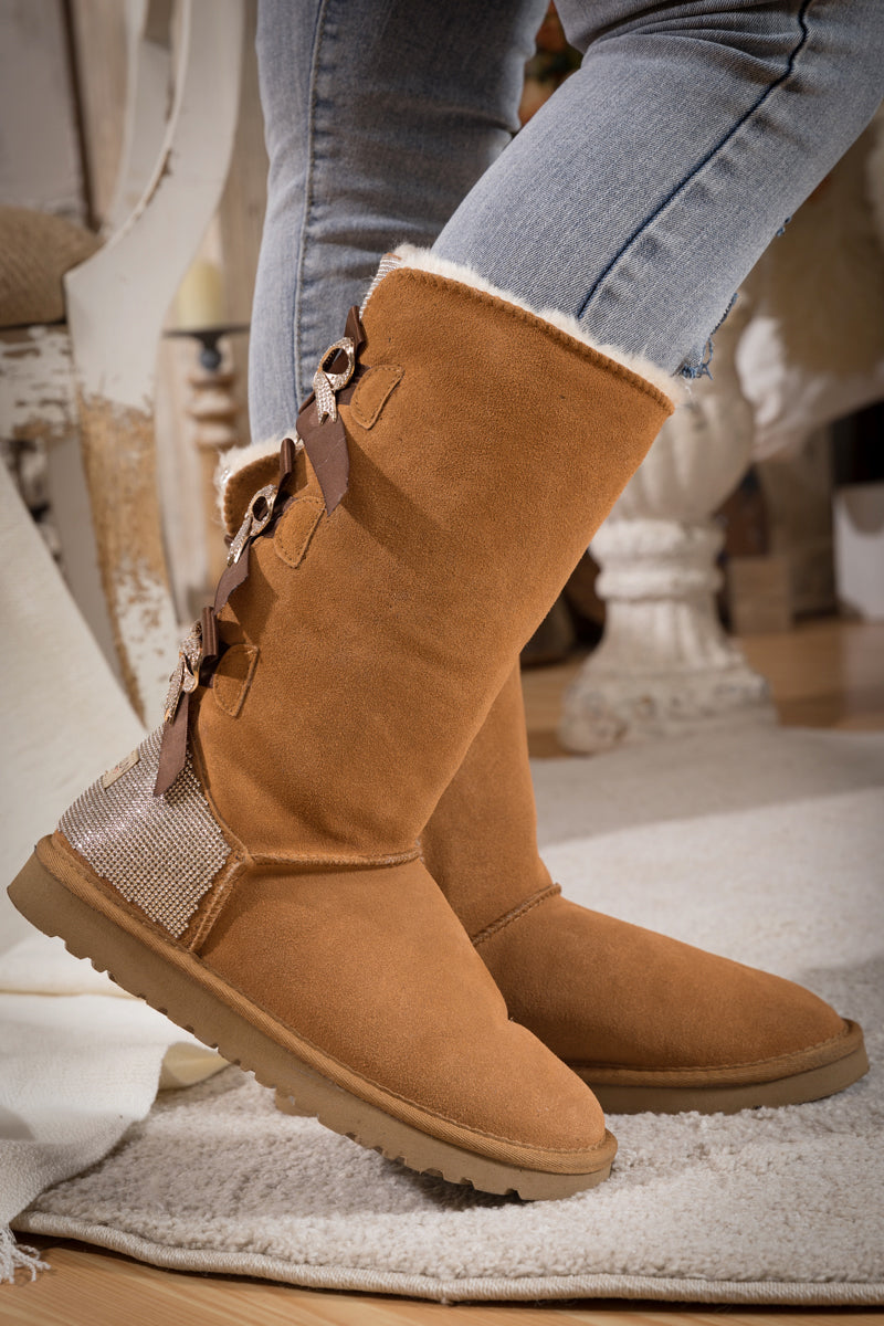 UGG’S THEBES SUEDE CLOG ANKLE CUFF-ABLE BOOTS IN authentic CHESTNUT SZ 8