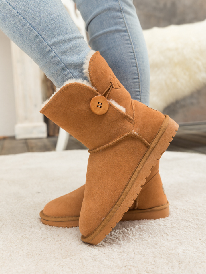 【Anyone more】Letu Platform Short Ugg Cowhide Boots Anyone more (エニワンモア) - レツプラットフォームショートUgg