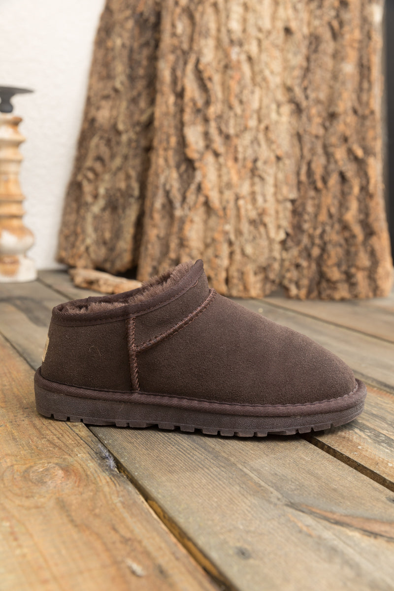 Chocolate brown ugg slippers best sale