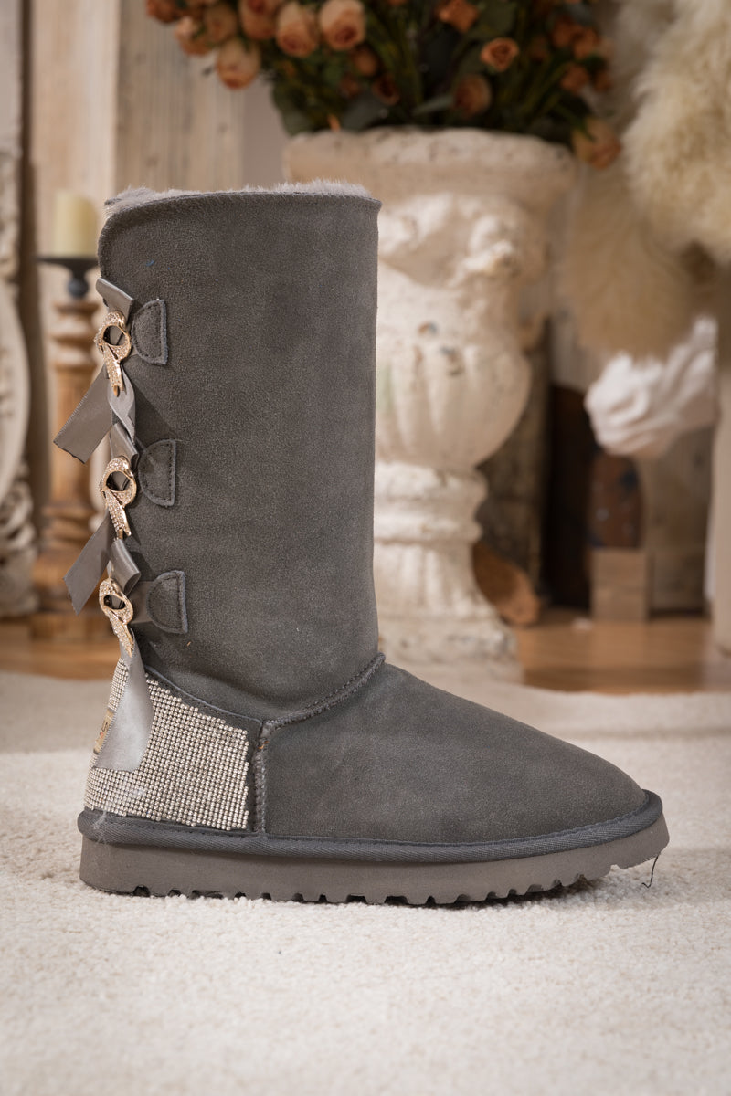 Gray ugg boots best sale