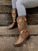 En Bloom | Sunflower Mid-Calf Cowboy Boots - Brown