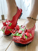 Perforated Flower Deco Head Leather Flats Loafers - Rumour Has It