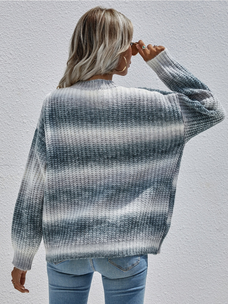 Smaibulun | Tie-Dye Bat-Sleeve Sweater - Grey
