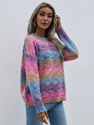 Smaibulun | Tie-Dye Bat-Sleeve Sweater - Pink