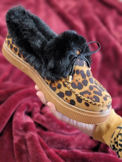 Smaibulun Doll | Cheetah Faux-Fur Anklet Yana Moccasin