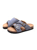 Maibulun | Grey Mauve Criss Cross Wrap Suede Sandals Slides