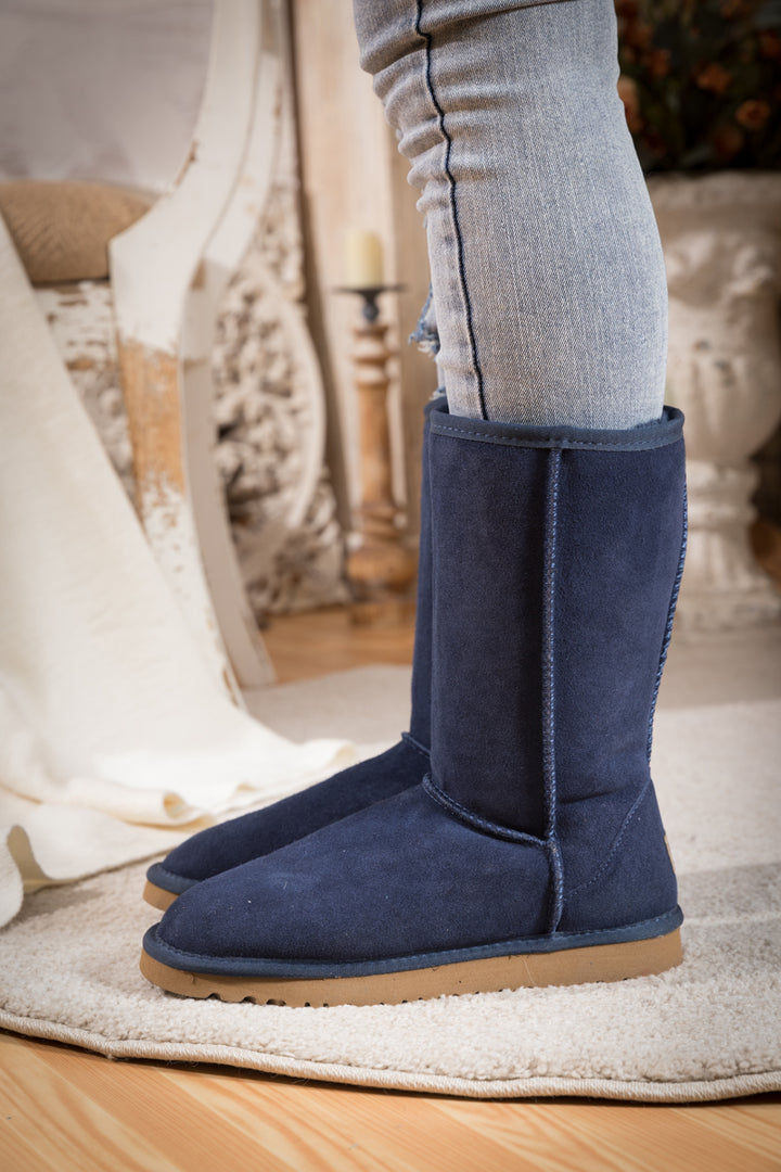 I Heart Ugg Girls' Boots 7 Pure outlets Wool Navy Blue Pull On