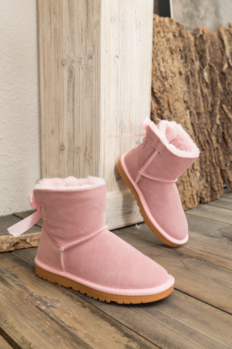 SMAIBULUN Ugg Bailey Bow Ugg Mini Boots Pink