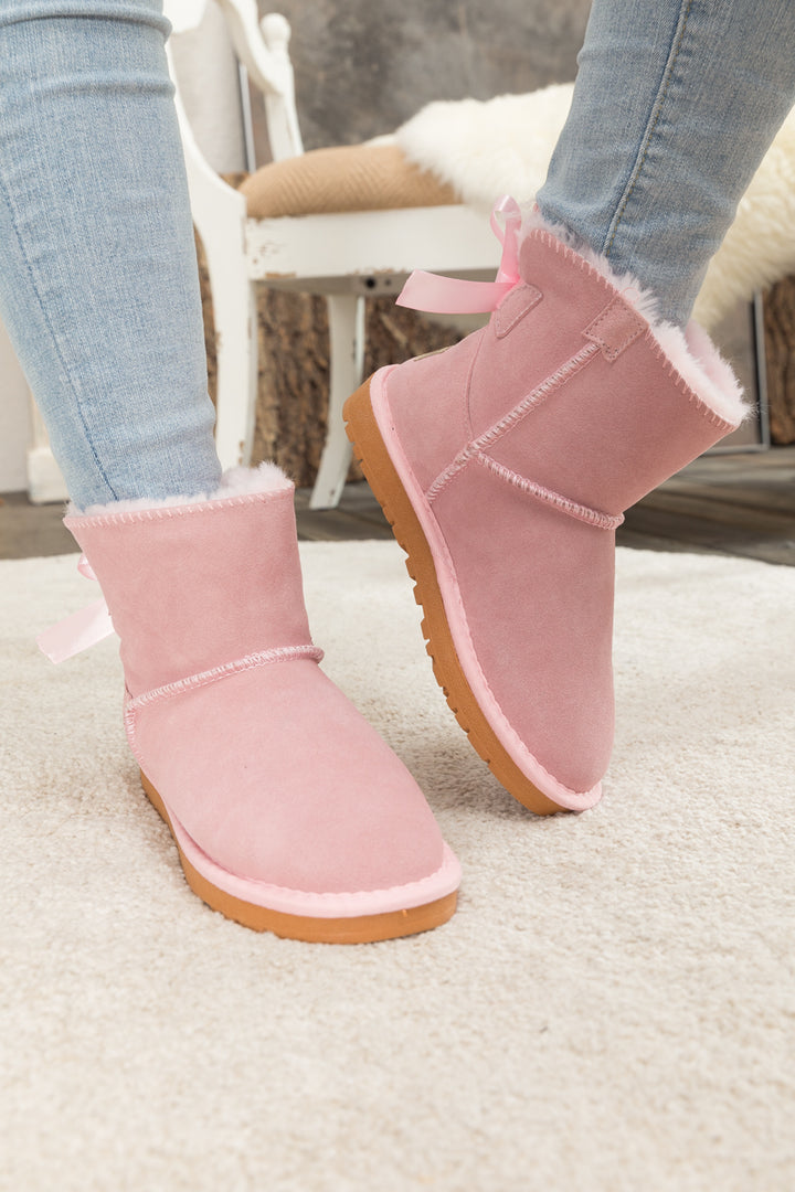 SMAIBULUN Ugg Bailey Bow Ugg Mini Boots Pink