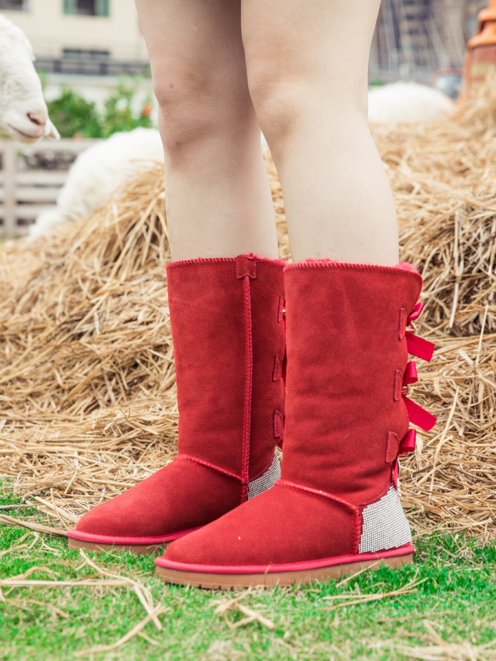 Red ribb s ugg fashion boots