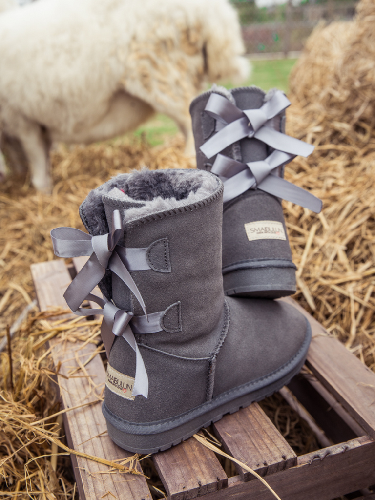 Grey ugg sweater boots online
